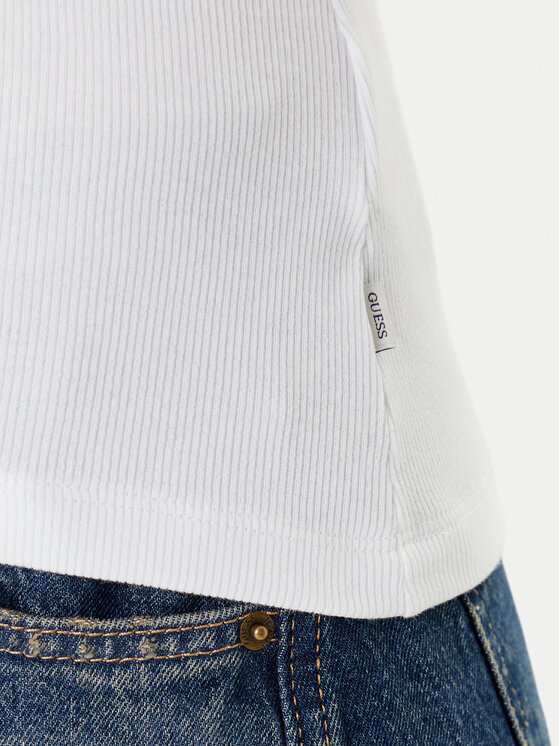 Guess Jeans Guess Jeans Топ W4YP48 KA0H1 Білий Regular Fit