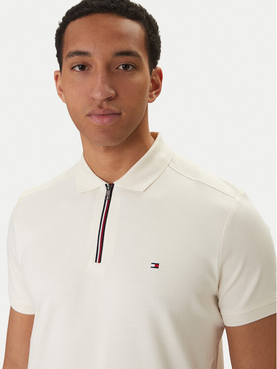 Tommy Hilfiger Tommy Hilfiger Polo MW0MW41613 Écru Regular Fit