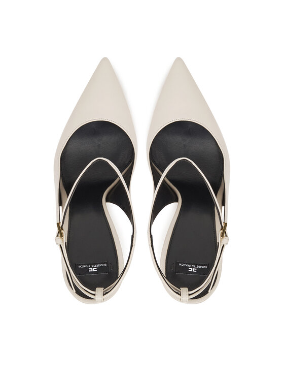Elisabetta Franchi Čevlji z visoko peto Elisabetta Franchi SA-26B-51E2 Écru