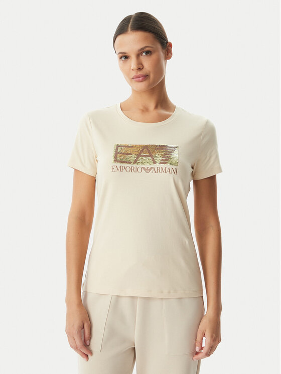 EA7 Emporio Armani EA7 Emporio Armani Camiseta 7W001093 AF10373 U1088 Beis Regular Fit