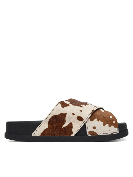 Tommy Jeans Şlapi Tommy Jeans Tjw Comfort Slides Calf Hair EN0EN02941 Colorat