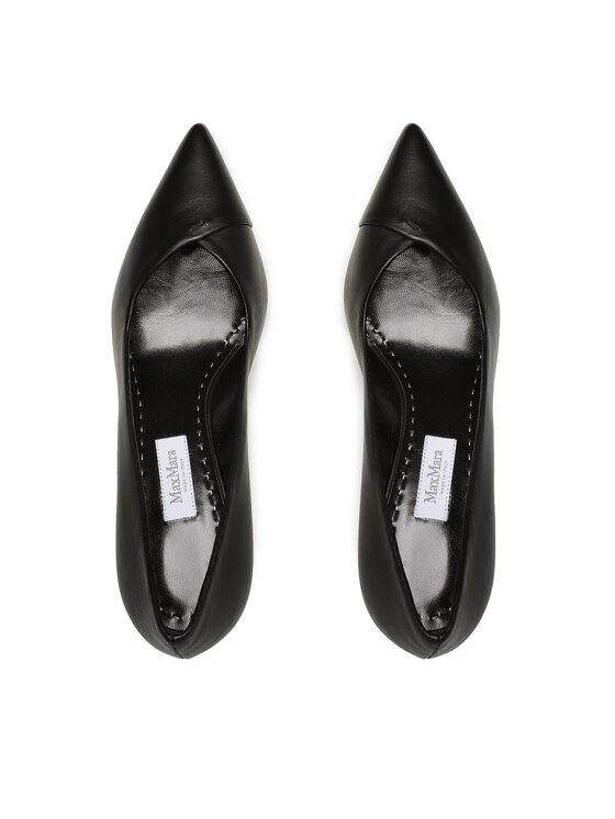 Max Mara Pantofi cu toc subțire Max Mara Phyllis 23452629376 Negru