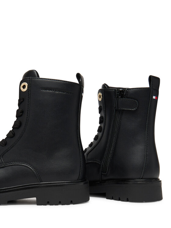 Tommy Hilfiger Pohodni čevlji Tommy Hilfiger Lace-Up Bootie T3A5-34012-1355 S Črna