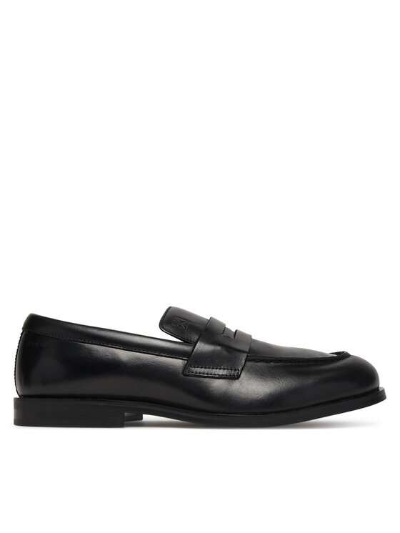 Calvin Klein Κλειστά παπούτσια Calvin Klein Ess Rubber Penny Loafer Pol Lth HM0HM02025 Μαύρο