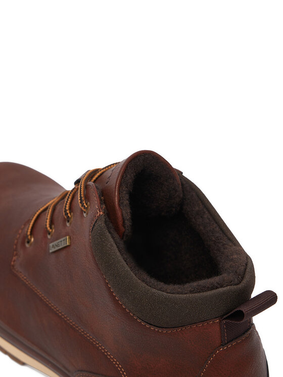 Lanetti Schnürschuhe Lanetti CEO-8468-2 MBS Braun