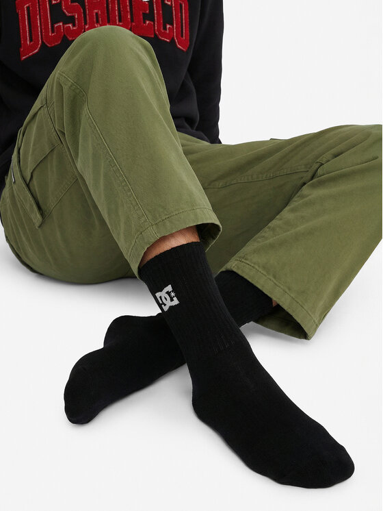 DC Shoes Ilgos kojinės DC Shoes CEO_AS_DC_01W_AW26 (3-PACK) Juoda