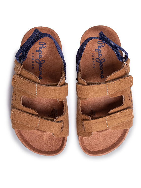 Sandály Pepe Jeans Velcro Kids PBS90038 Hnědá | Eobuv.cz