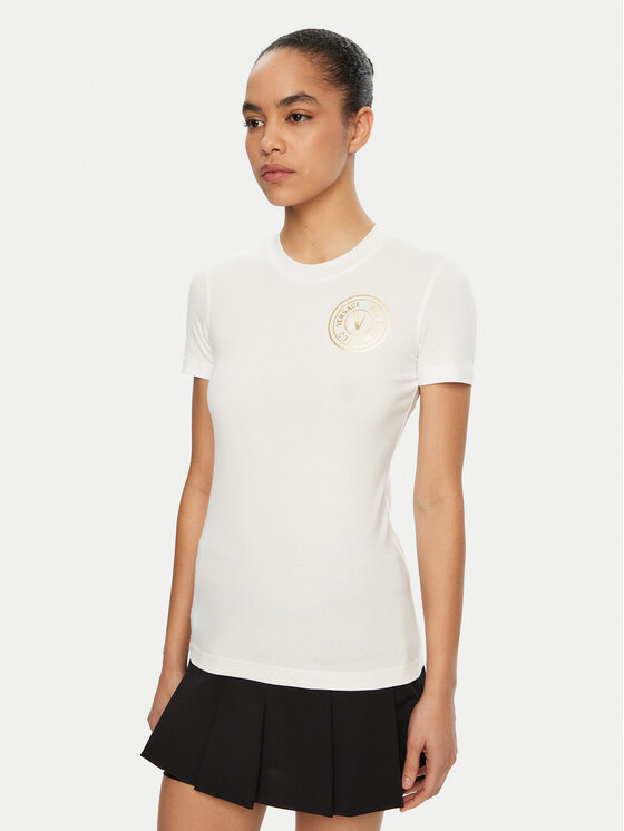 Versace Jeans Couture Versace Jeans Couture Футболка 78HAHT00 Білий Regular Fit