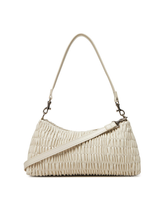 Calvin Klein Jeans Ročna torba Calvin Klein Jeans Rouched Shoulder Bag LV04K3088G Kremna