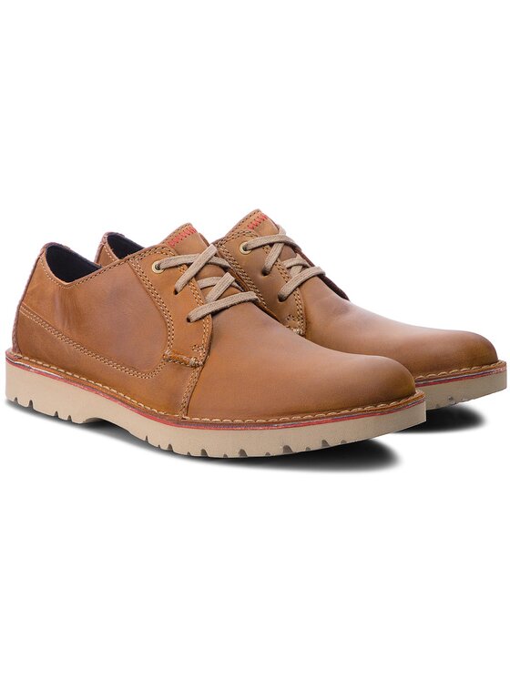 Clarks Poltopánky Clarks Vargo Plain 261366767 Hnedá