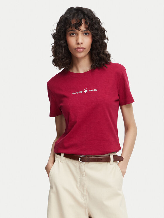 Beverly Hills Polo Club Beverly Hills Polo Club Camiseta P-SS26W-TS6510 Guinda/burdeos Regular Fit