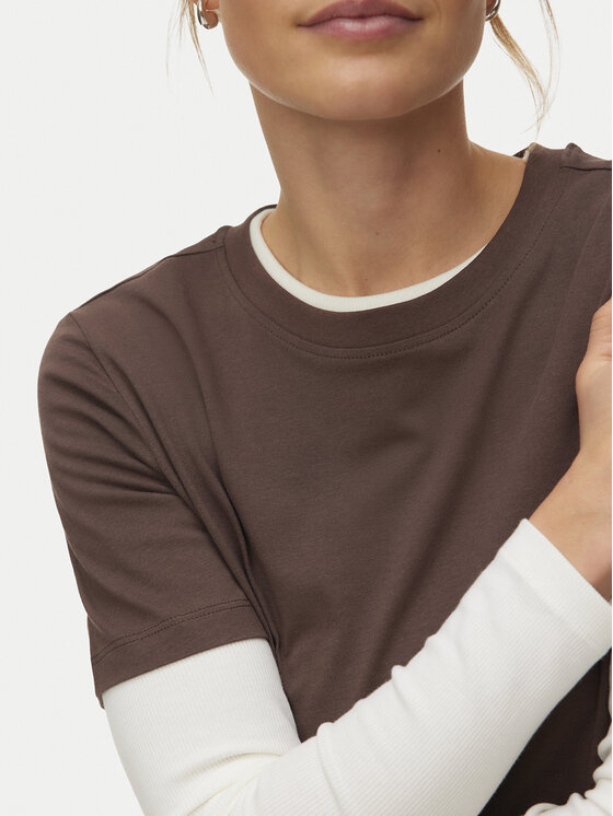 Vero Moda Vero Moda T-shirt Paulina 10316991 Marrone Regular Fit