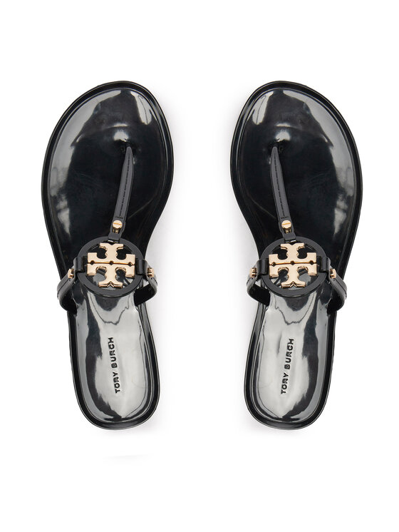 Tory Burch Japonke Tory Burch Mini Miller Flat Thong 51148678 Črna