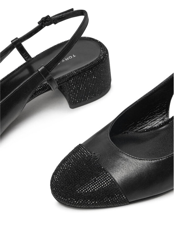 Tory Burch Туфлі Tory Burch Cap-Toe Pave Singback Pump 160256 Чорний