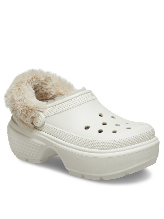 Crocs Klapki Crocs Stomp Lined Clog 208547 Beżowy