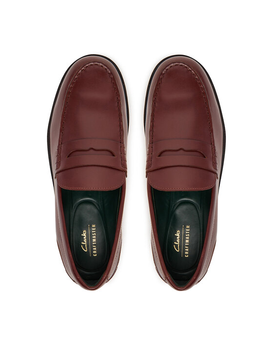 Clarks Мокасини Clarks CraftJames Lo 26183358 Бордовий