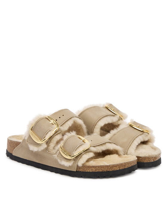 Birkenstock Шльопанці Birkenstock Arizona Big Buckle Shearling 1030384 Коричневий