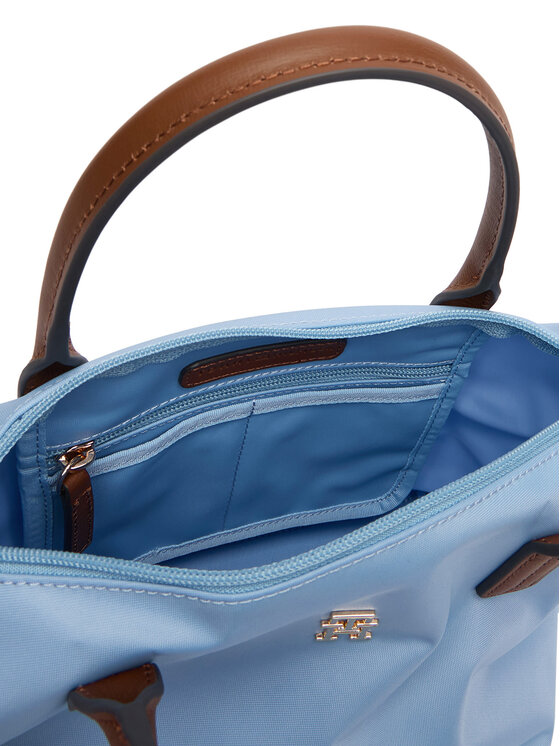 Tommy Hilfiger Geantă Tommy Hilfiger Popette Mini Tote AW0AW17709 Albastru celest
