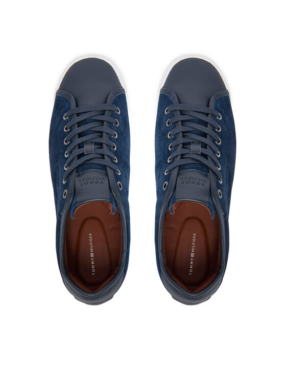 Tommy Hilfiger Sneakers Tommy Hilfiger Premium Dress Leather Mix FM0FM05842 Blu scuro