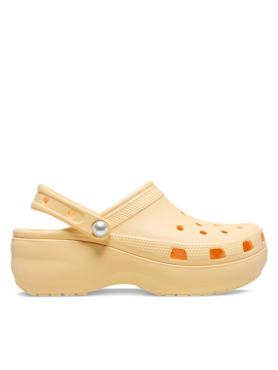 Crocs Şlapi Crocs Classic Platform Pearl Clog 211231 Auriu