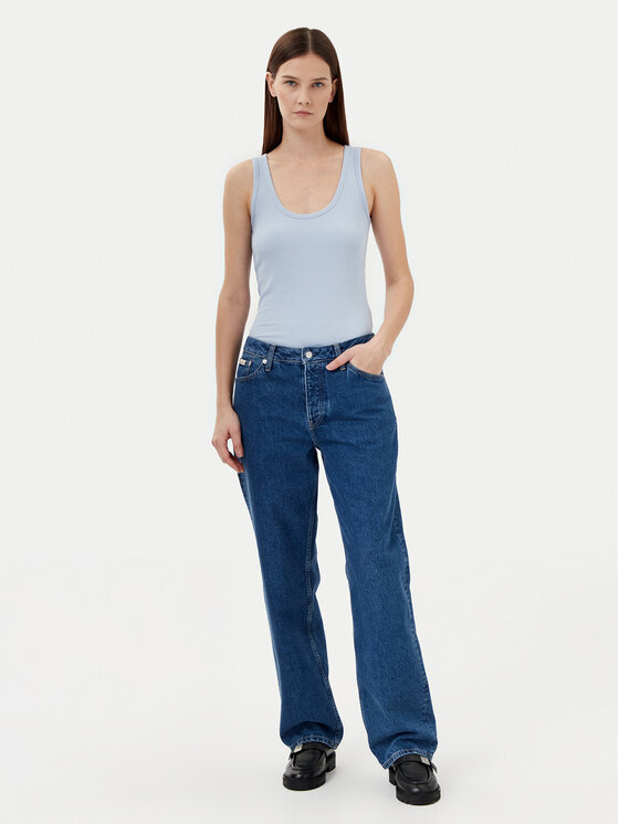 Calvin Klein Calvin Klein Top K20K208246 Modra Slim Fit