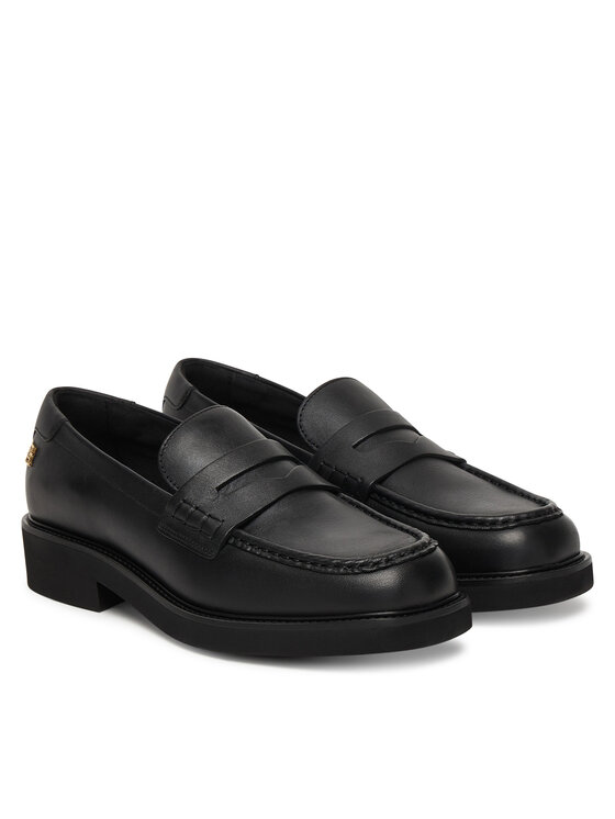 Tommy Hilfiger лоуфъри с дебела подметка Tommy Hilfiger Elettra Penny Leather FW0FW09360 Черен