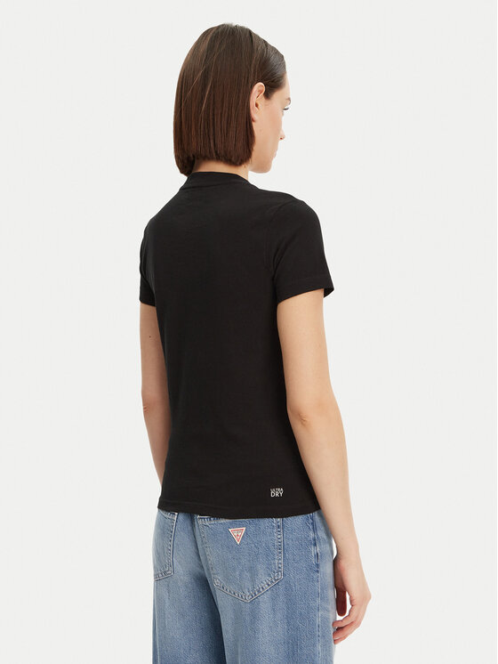 Lacoste Lacoste Футболка TF9246 Чорний Slim Fit