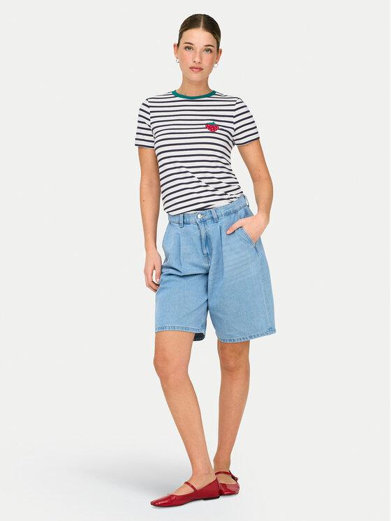 ONLY ONLY Camiseta Heart 15318959 Blanco Regular Fit