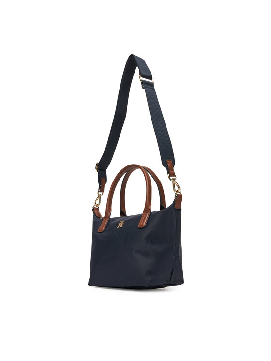 Tommy Hilfiger Ročna torba Tommy Hilfiger Popette Mini Tote AW0AW17709 Mornarsko modra