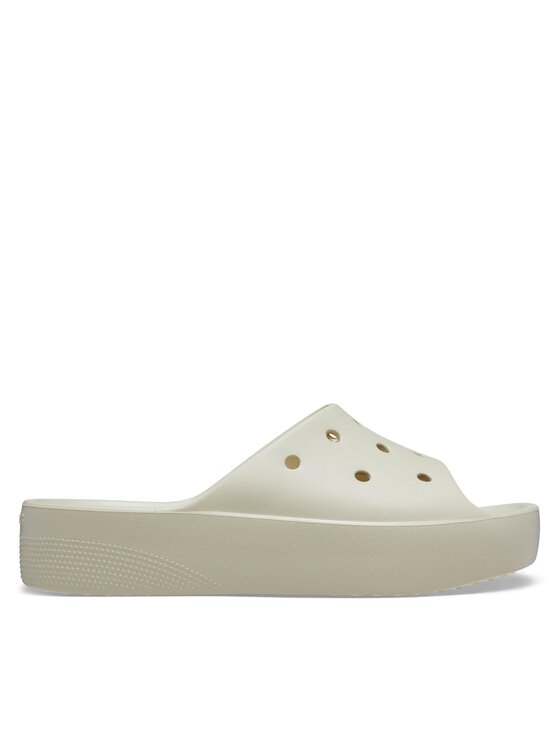 Crocs Παντόφλες Crocs Classic Platform Slide 208180 Μπεζ