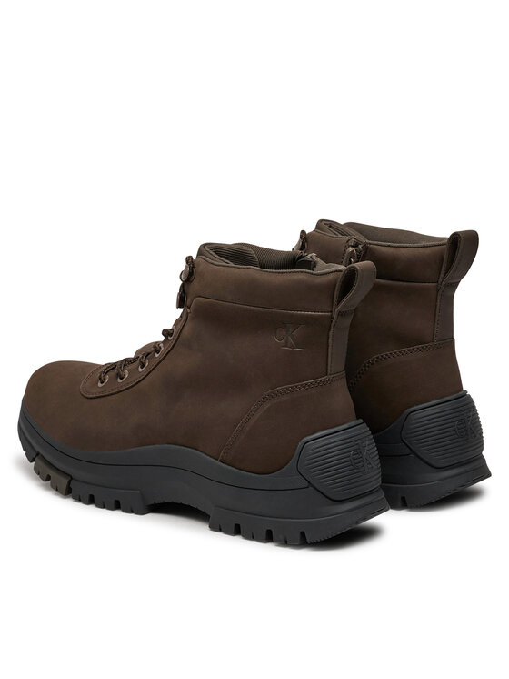 Calvin Klein Gležnjarji Calvin Klein Hybrid Wp Boot Laceup Rebellious YM0YM01077 Rjava