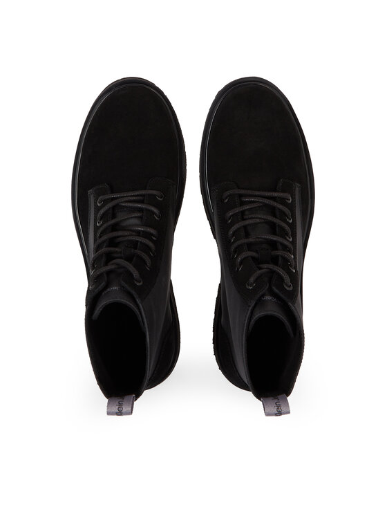Calvin Klein Jeans Kotníková obuv Calvin Klein Jeans Eva Mid Laceup Lth Boot Hiking YM0YM00842 Černá