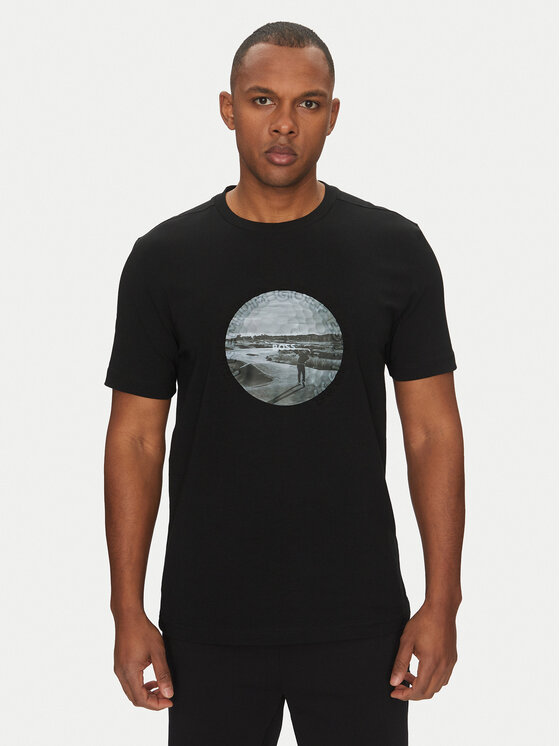 BOSS BOSS Футболка Graphic Heritage 50537847 Чорний Regular Fit