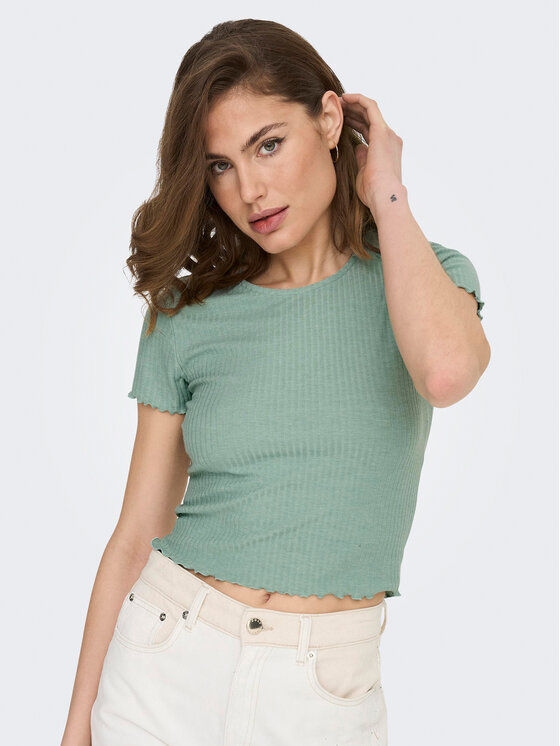 ONLY ONLY Marškinėliai Emma 15201206 Žalia Regular Fit