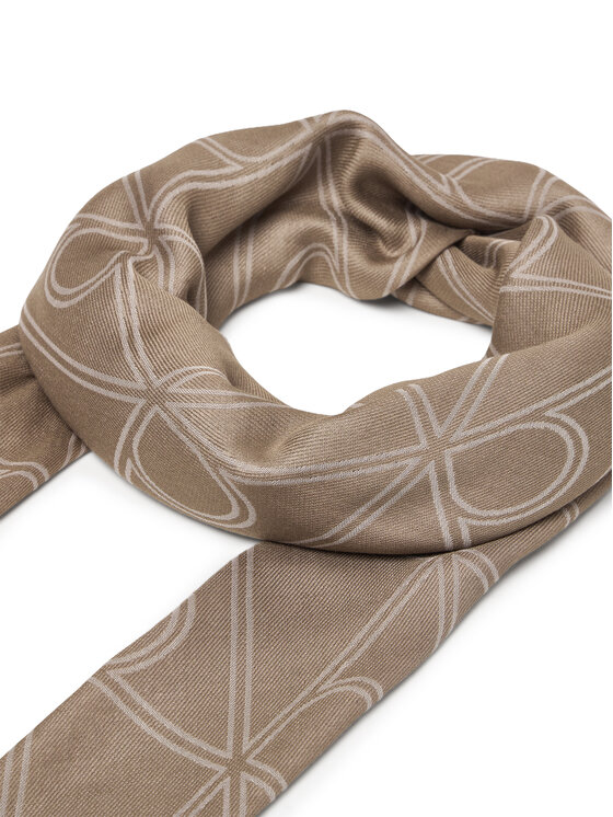 Calvin Klein Naglavna ruta Calvin Klein Emblem Aop Contrast Lw Square Sc LV04F8077G Bež