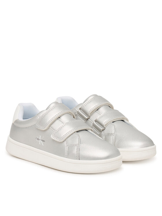 Calvin Klein Sneakers Calvin Klein Low Cut Velcro V1A9-83205-0376 S Argintiu