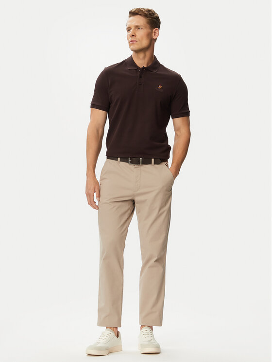 Beverly Hills Polo Club Beverly Hills Polo Club Поло P-SS26M-P4501247 Темно-коричневий Regular Fit