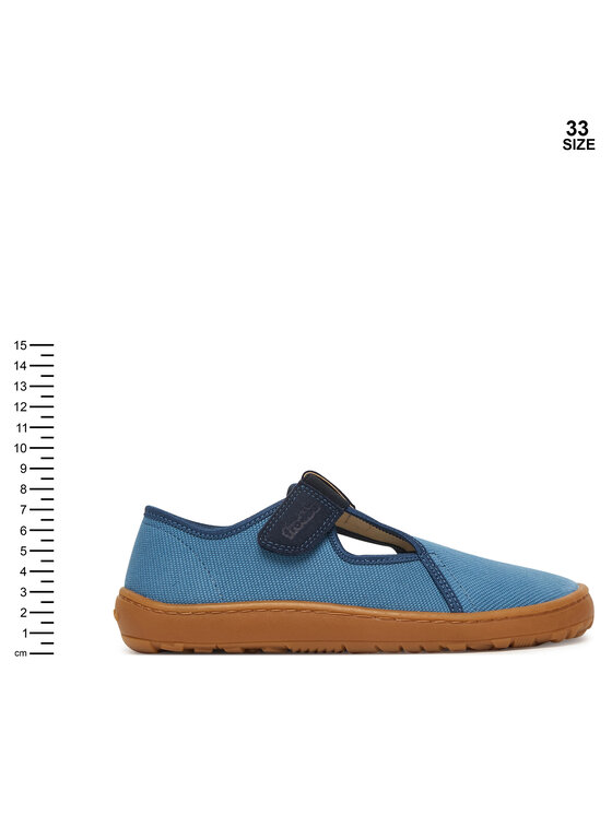 Froddo Тапочки Froddo Barefoot Canvas T-Bar G1700439-1 D Голубий