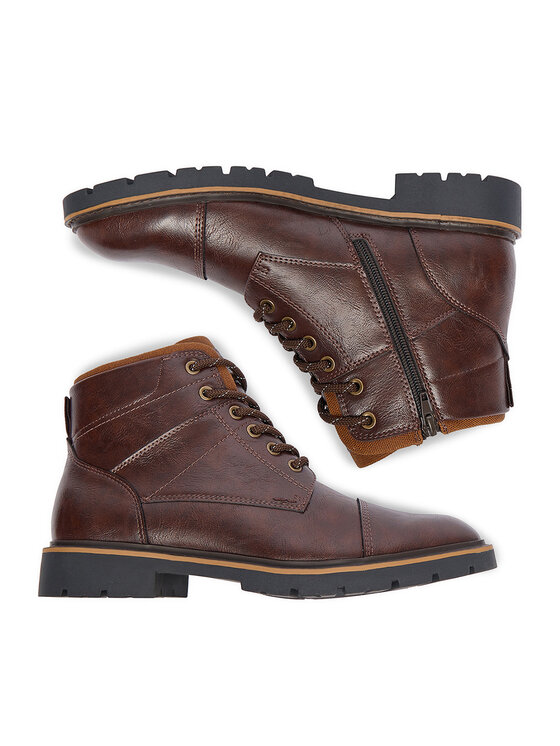 Lanetti Kotníková obuv Lanetti CEO-2011 124AM Hnědá