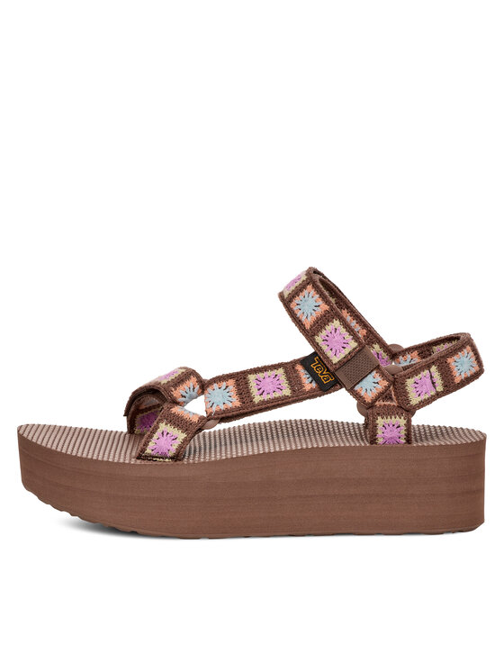 Teva Sandály Teva Flatform Universal Crochet 1150210 Hnědá