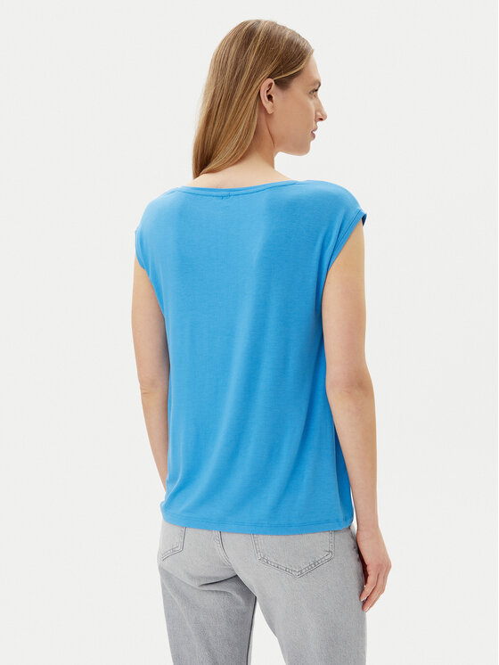 Pieces Pieces Футболка Billo 17078732 Голубий Loose Fit