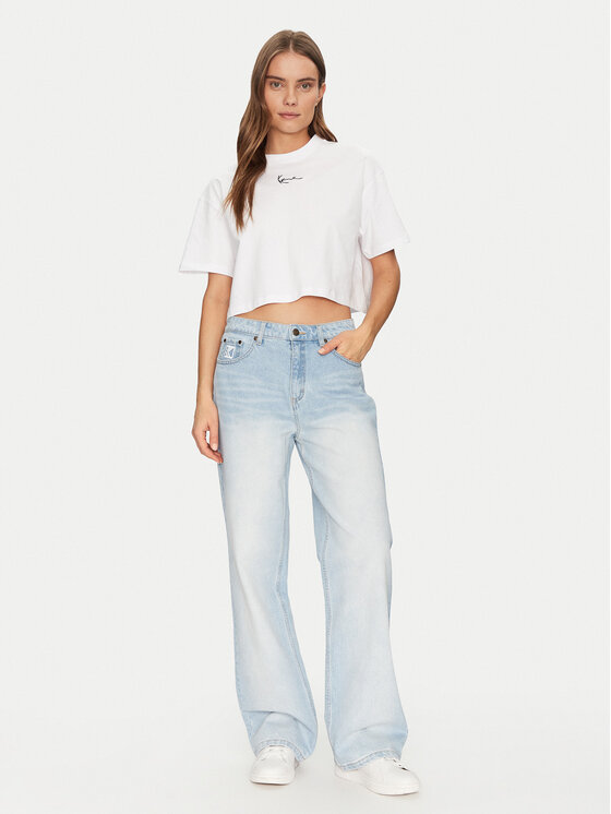 Karl Kani Karl Kani Marškinėliai 6137873 Balta Cropped Fit