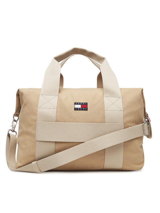 Tommy Jeans Taška Tommy Jeans Retro Cool Duffle AM0AM13325 Béžová