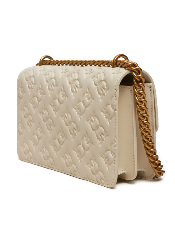 PINKO Rankinė PINKO Love One Mini Dc AI 24-25 PLTT 100074 A1YB Écru