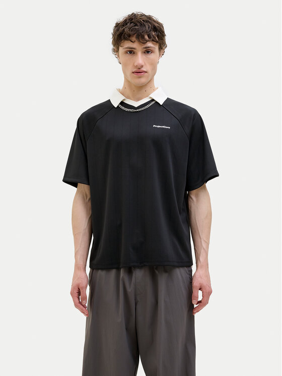 Jack & Jones Jack & Jones Поло Lido 12276758 Чорний Loose Fit