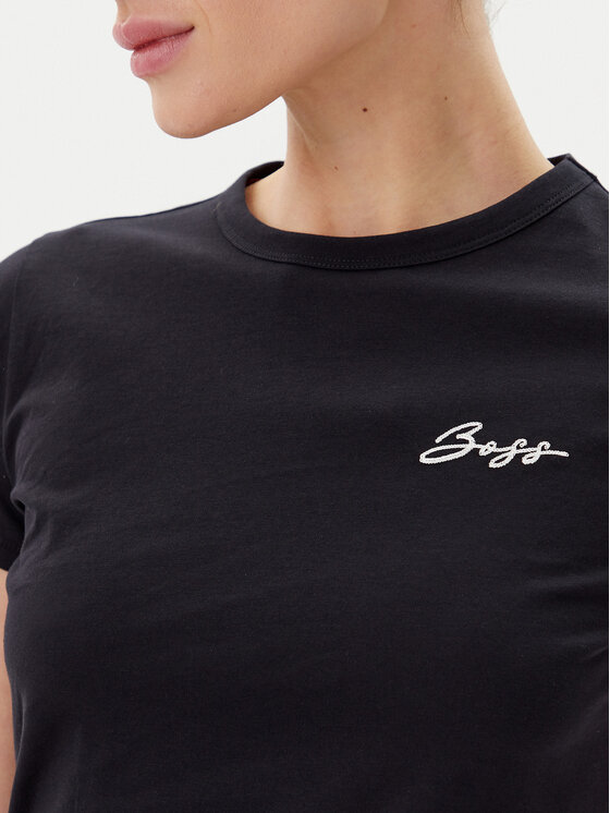 BOSS BOSS Футболка C_Elogo_20 50541343 Чорний Slim Fit