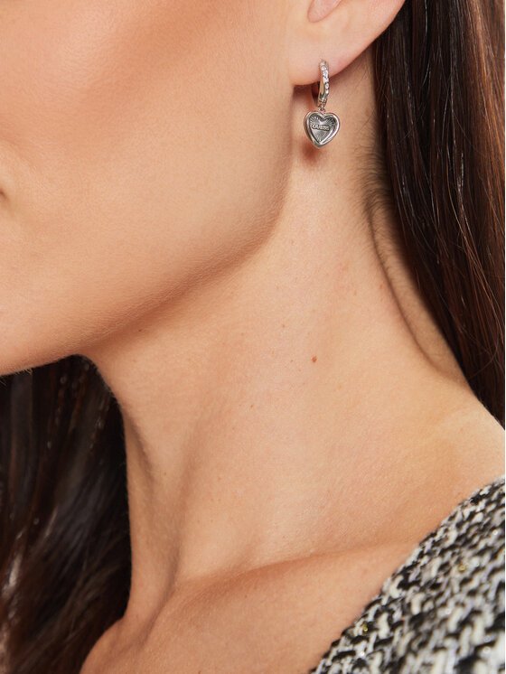 Guess Náušnice Guess JUBE04 615JW Strieborná