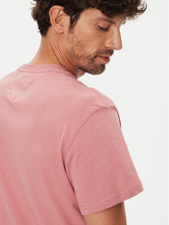 Tommy Jeans Tommy Jeans Póló Linear Chest DM0DM21780 Rózsaszín Slim Fit