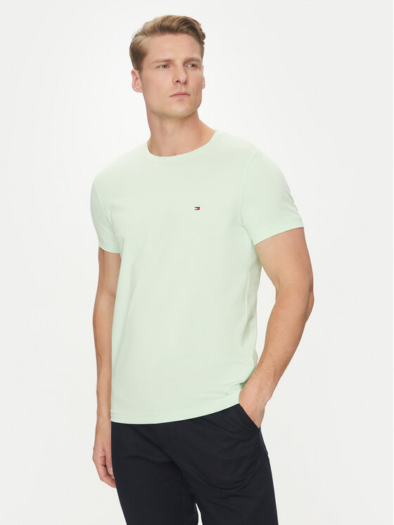 Tommy Hilfiger Tommy Hilfiger Majica MW0MW10800 Zelena Slim Fit