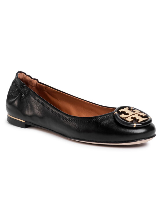 Tory Burch Балетки Tory Burch Minnie Ballet With Multi Logo 74062 Чорний